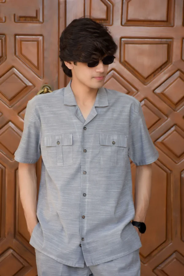 Safari Suit - Gray For Men (N002) - Image 2