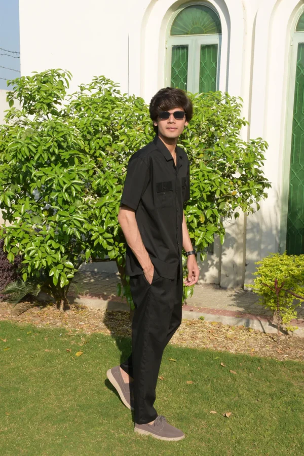 Safari Suit - Black For Men (N001) - Image 4