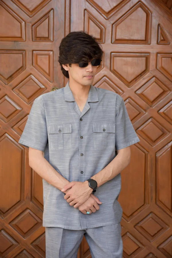 Safari Suit - Gray For Men (N002) - Image 5
