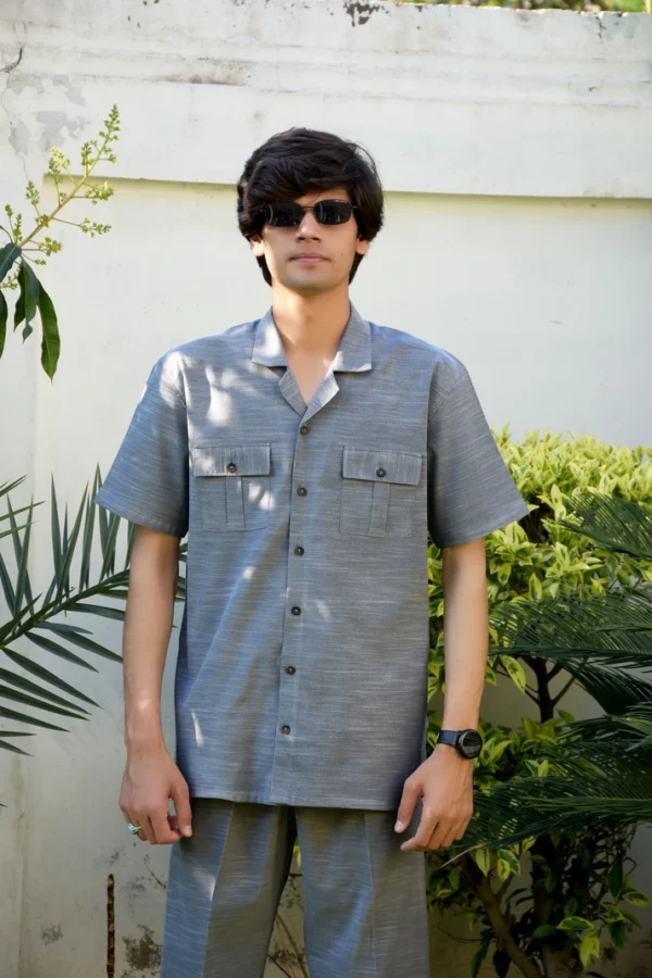 Safari Suit - Gray For Men (N002) - Image 4
